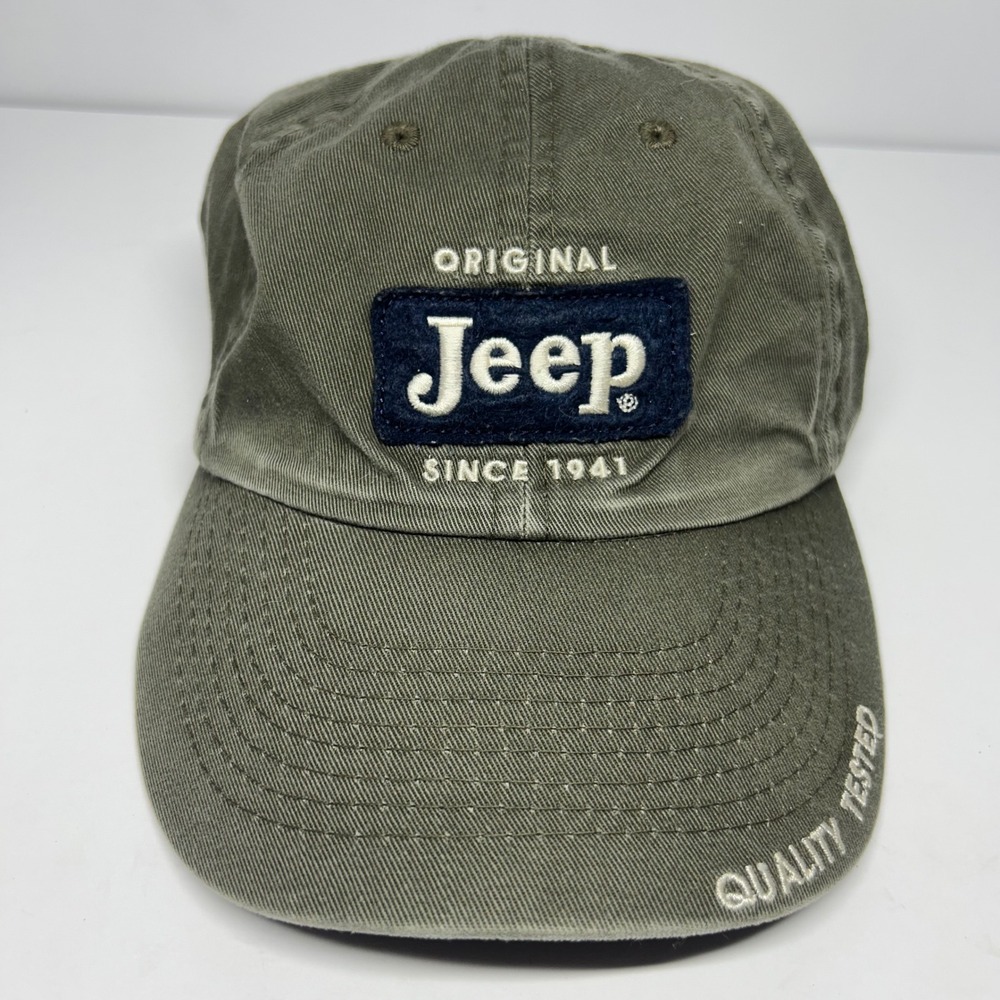 Jeep Baseball Cap Olive Green Unisex OSFM Adjustable Off Road Durability Hat